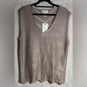 Anniewear Shimmering Beige Tank Top